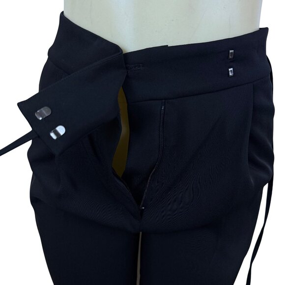 COS Womens Black Polyester Tapered High Waist Pants Side Zip Tailored Fit Sz 2 - Picture 6 of 12